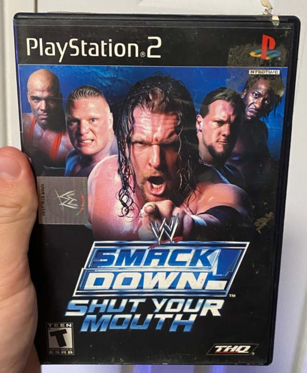 WWE SmackDown Shut Your Mouth (PlayStation 2, 2002) Complete Black Label PS2 VGC